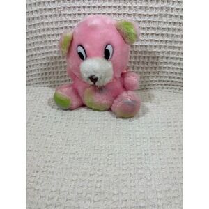 Unbranded Teddy Bear Kids Small Pink Good Vintage Rainbow Plush Ribbon Accent
